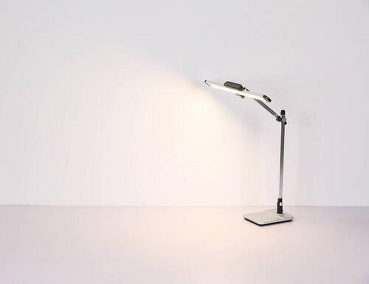 LED-SKRIVBORDSLAMPA 36,8/50/61,2 cm   - silver/svart, Design, metall/plast (36,8/50/61,2cm) - Globo