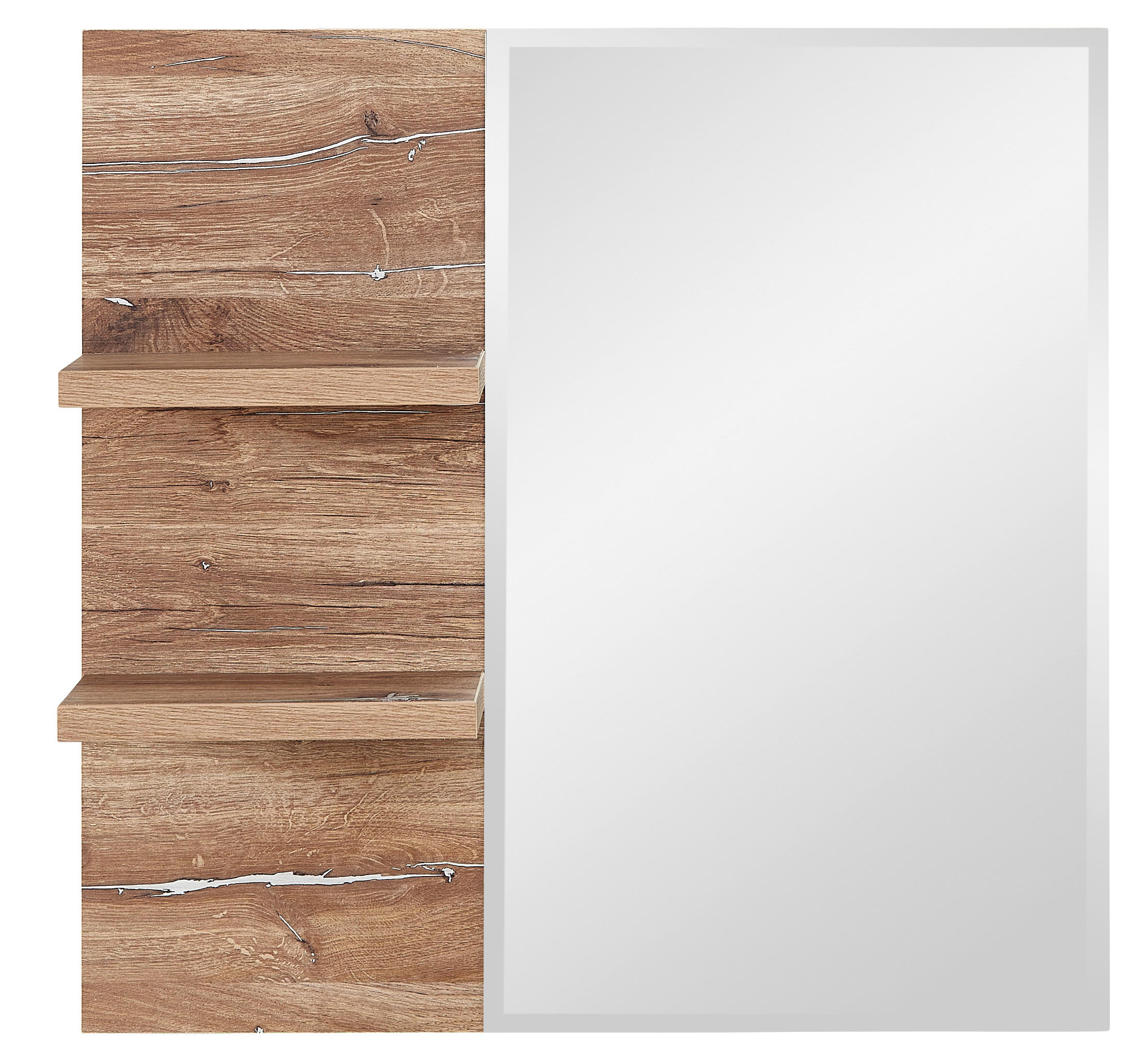 WANDSPIEGEL 82/80/17 cm  - Eichefarben, Modern, Glas/Holzwerkstoff (82/80/17cm) - MID.YOU