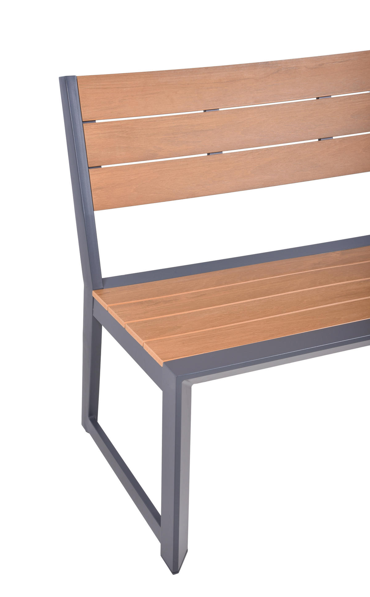 GARTENBANK 55/81/180 cm  in Anthrazit, Braun  - Anthrazit/Braun, Basics, Kunststoff/Metall (55/81/180cm) - Gardenson