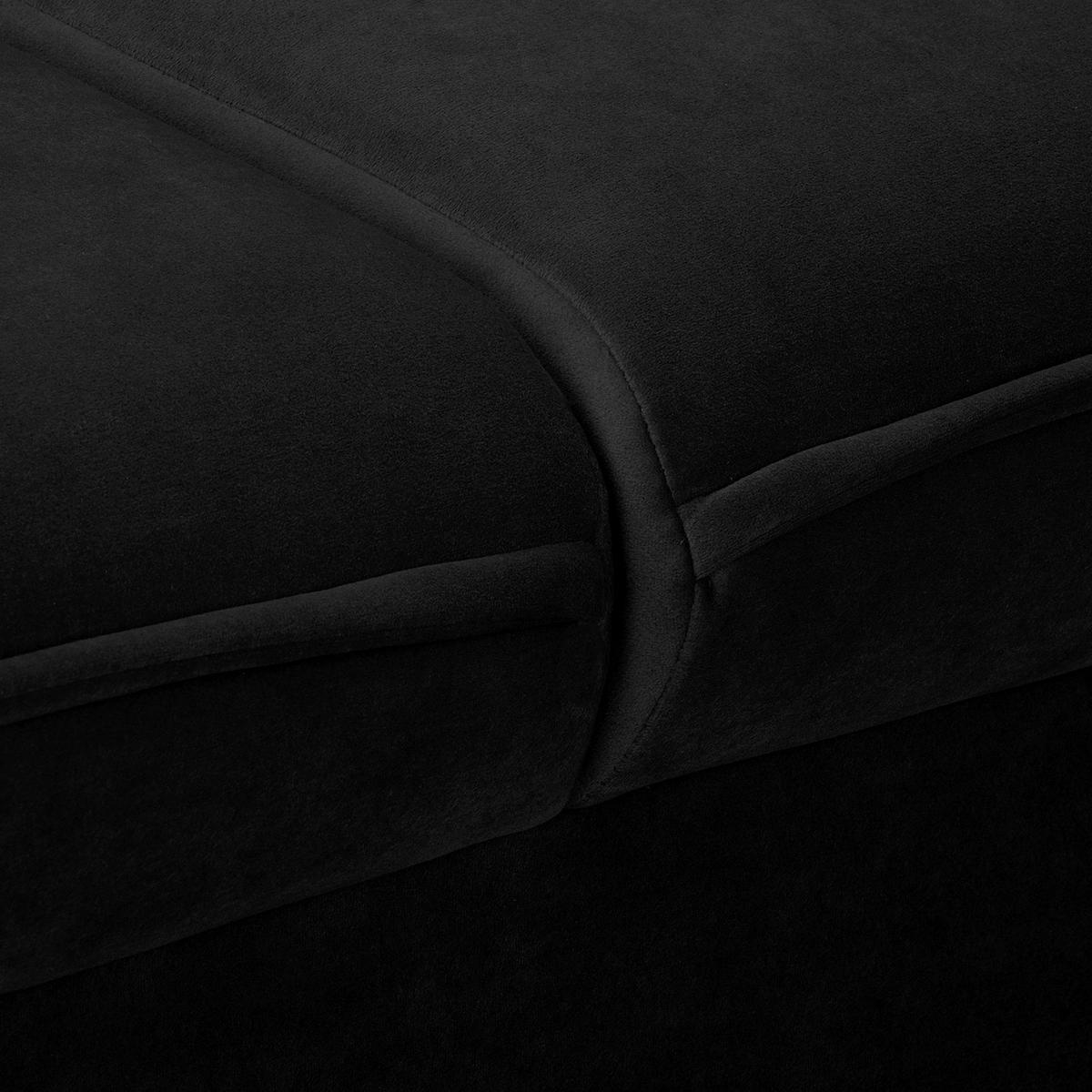 2-SITZER-SOFA JULI Samt Schwarz  - Schwarz, Design, Holz/Textil (138/86/100cm) - P & B