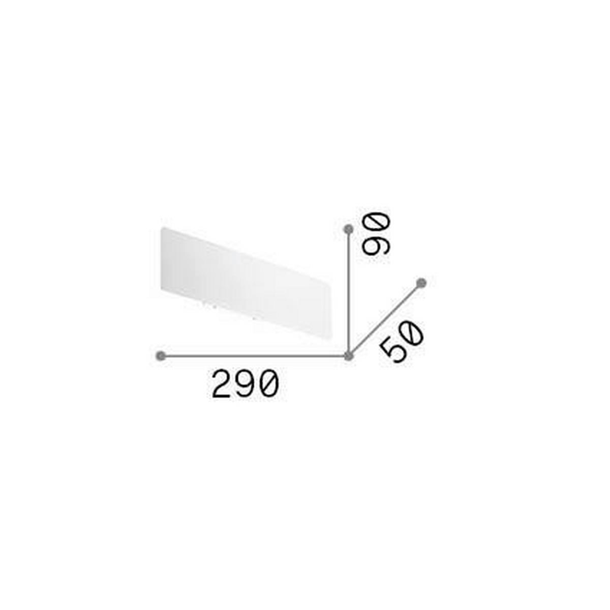 WANDLEUCHTE 29/9/5 cm   - Weiß, Design, Metall (29/9/5cm) - Ideal Lux