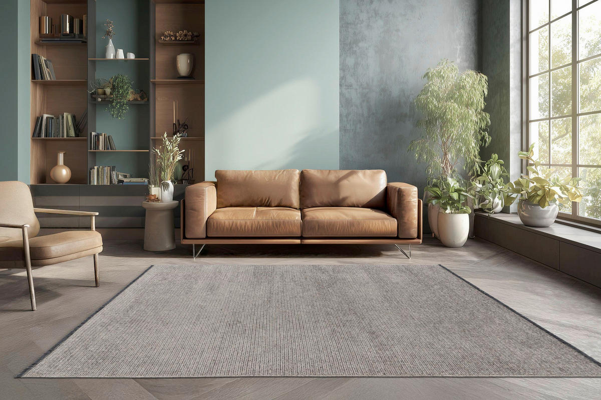 FLACHWEBETEPPICH 200/290 cm Roma Silberfarben  - Silberfarben, KONVENTIONELL, Textil (200/290cm) - Batucci