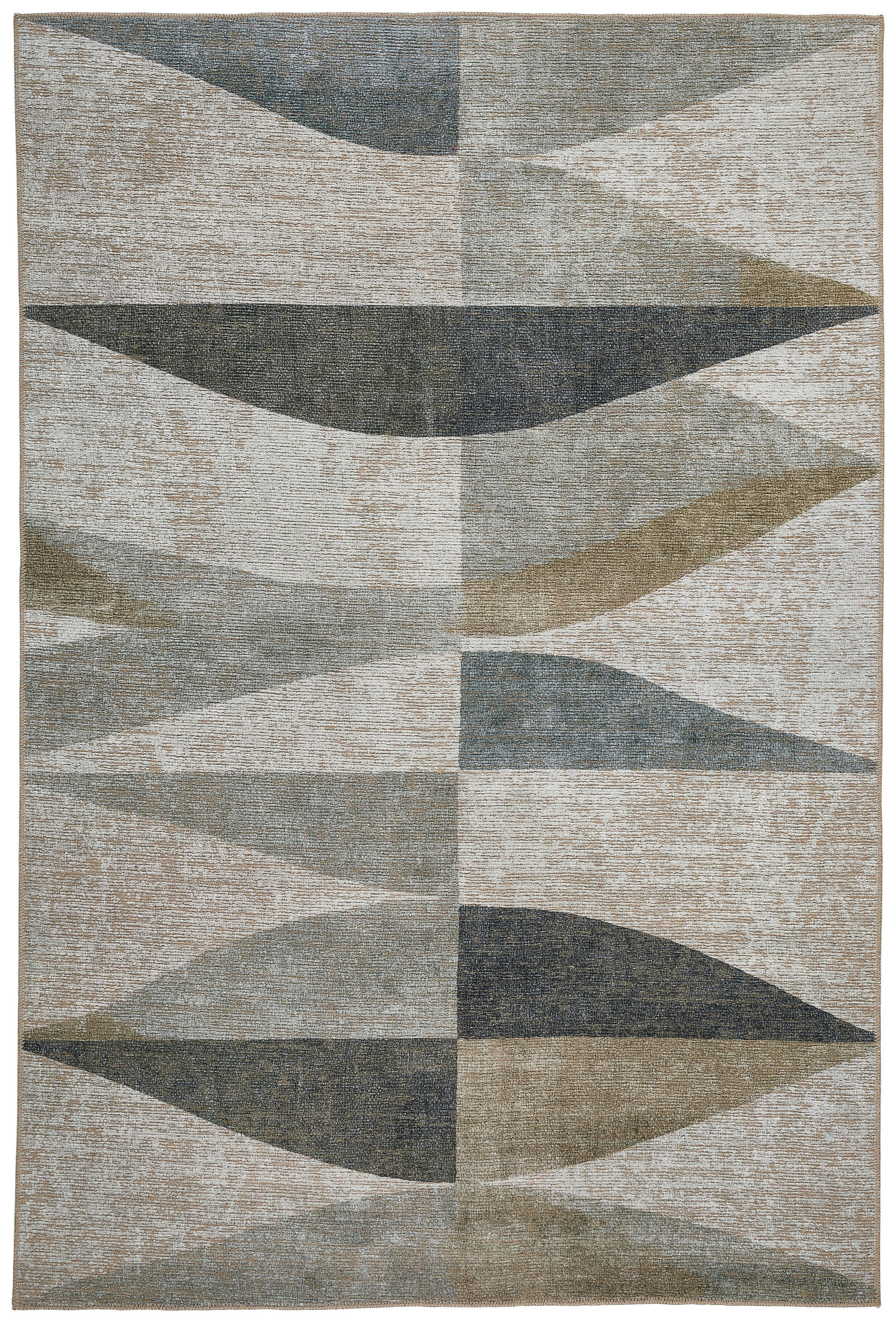 VINTAGE-TEPPICH 130/190 cm Grün, Beige  - Beige/Grün, Trend, Textil (130/190cm) - Novel