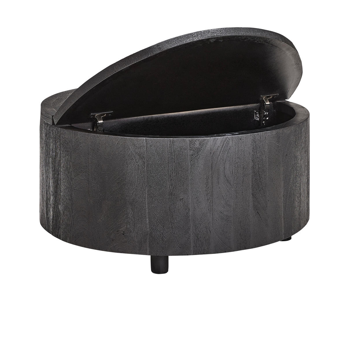 COUCHTISCH Mangoholz vollmassiv 70/70/35 cm rund Schwarz  - Schwarz, Design, Holz (70/70/35cm) - Livetastic