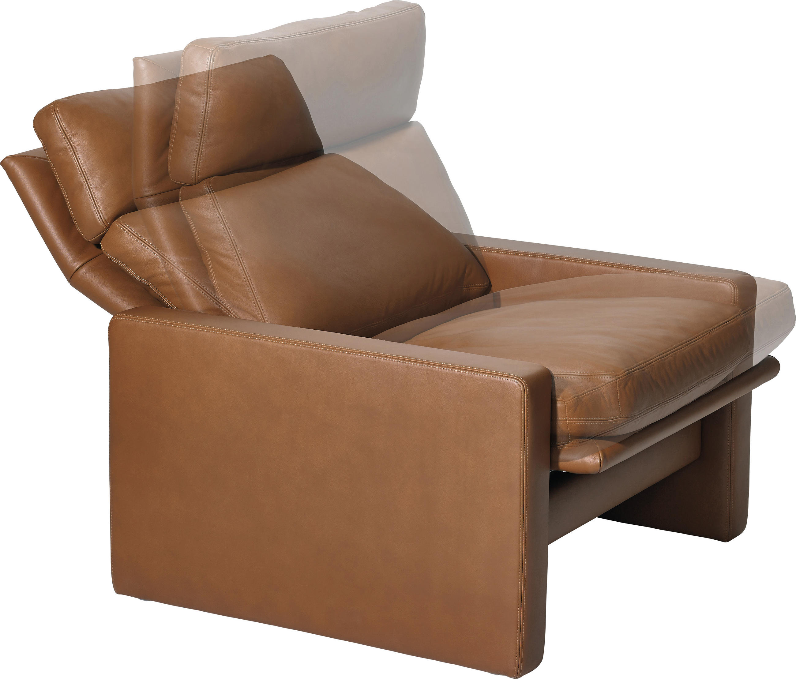 RELAXSESSEL Echtleder    - Braun, KONVENTIONELL, Leder (91/97/95cm) - Erpo