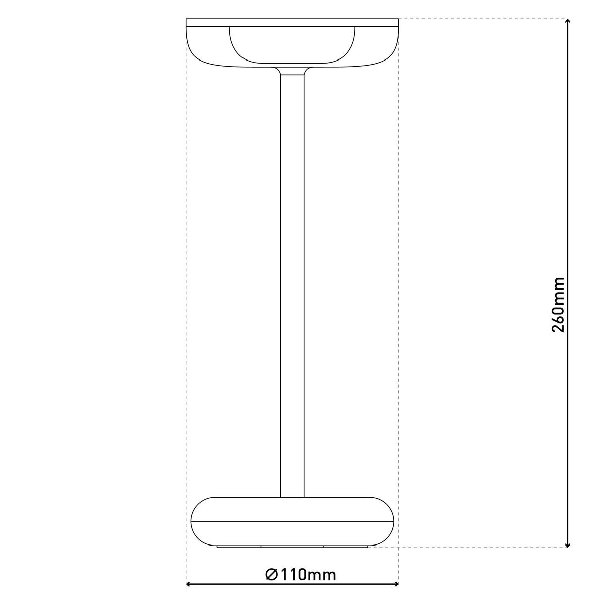 AKKU-TISCHLEUCHTE PASI 10,5/11/26 cm   - Salbeigrün, Design, Metall (10,5/11/26cm) - Näve