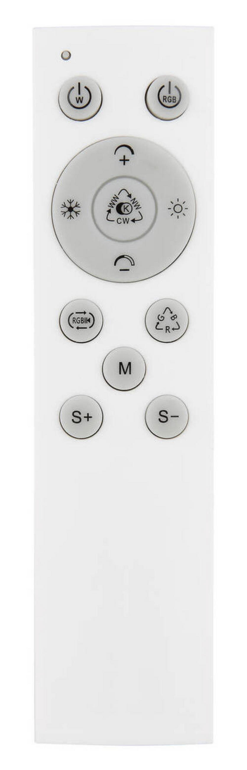 LED-DECKENLEUCHTE 21 W    61,2/40/10,5 cm  - Weiss/Dunkelbraun, Design, Holzwerkstoff/Kunststoff (61,2/40/10,5cm) - Globo