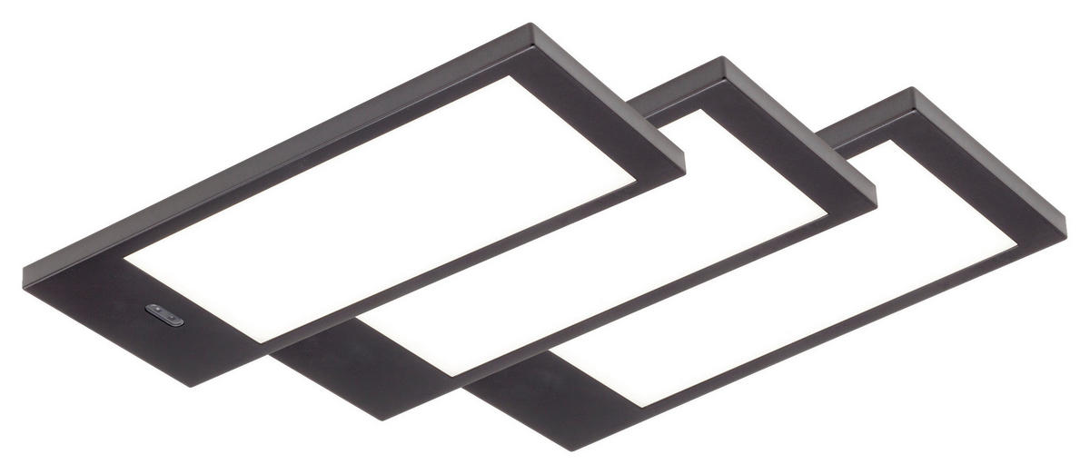 UNTERBAULEUCHTEN-SET - Schwarz, Kunststoff (7,6/18/0,8cm) - HKT