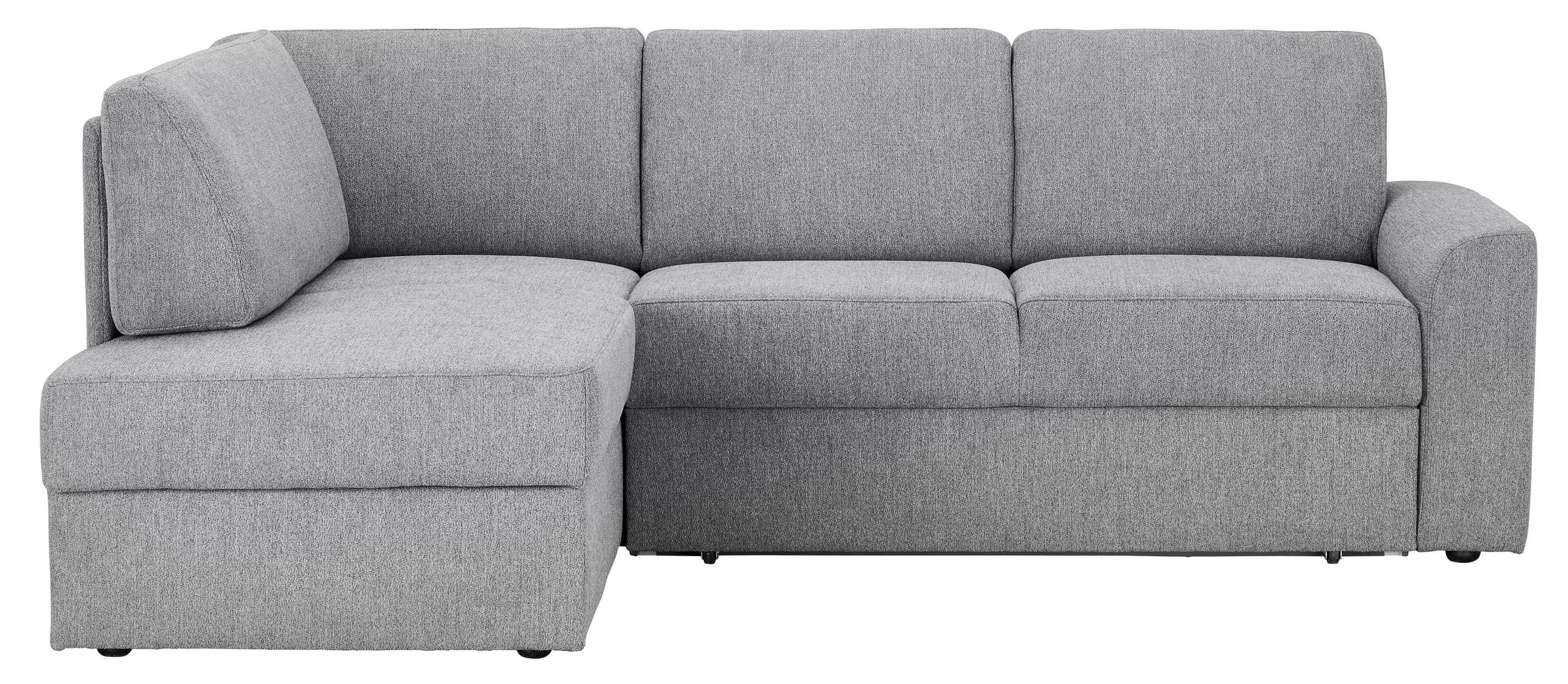 ECKSOFA in Webstoff Grau  - Schwarz/Grau, Konventionell, Kunststoff/Textil (165/224cm) - Xora