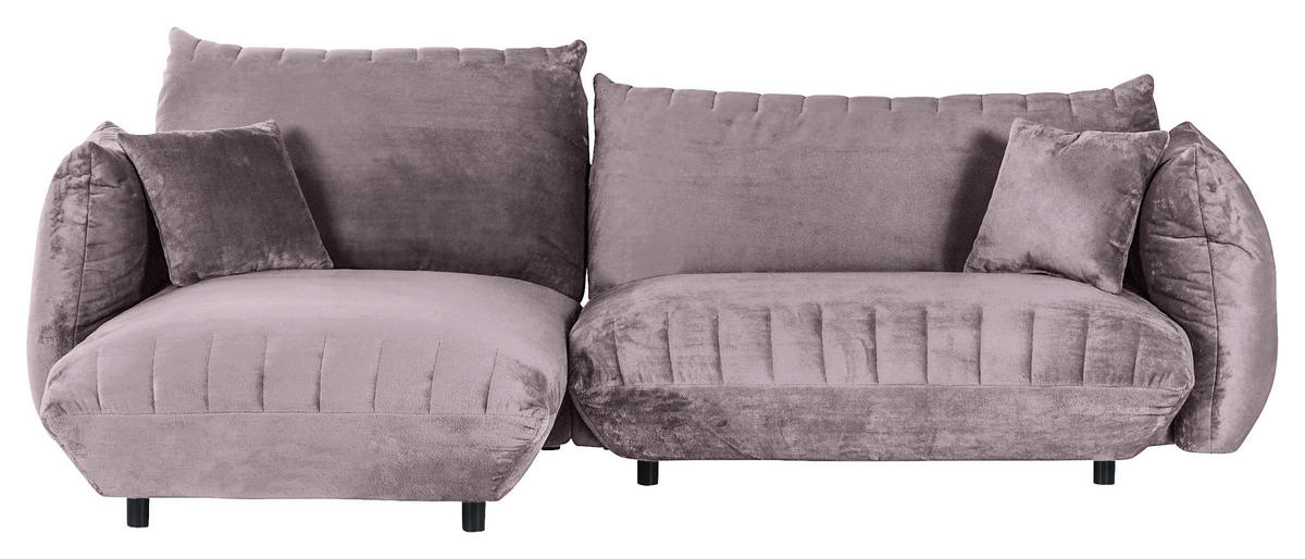 HÖRNSOFFA i plysch grå  - svart/grå, Klassisk, textil/plast (170/270cm) - MID.YOU