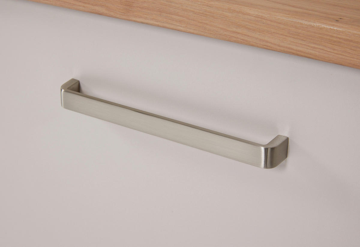 SPÜLENUNTERSCHRANK 130/92/60 cm  in Kaschmir, Eiche Artisan  - Kaschmir/Silberfarben, ROMANTIK / LANDHAUS, Holzwerkstoff/Metall (130/92/60cm) - home24