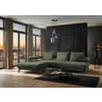 ECKSOFA in Chenille Olivgrün  224/305 cm  - Schwarz/Olivgrün, Design, Textil/Metall (224/305cm) - Dieter Knoll