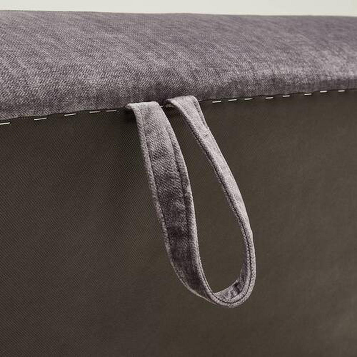 HOCKER in Textil Grau  - Naturfarben/Grau, Modern, Holz/Textil (135/48/57cm) - Max Winzer