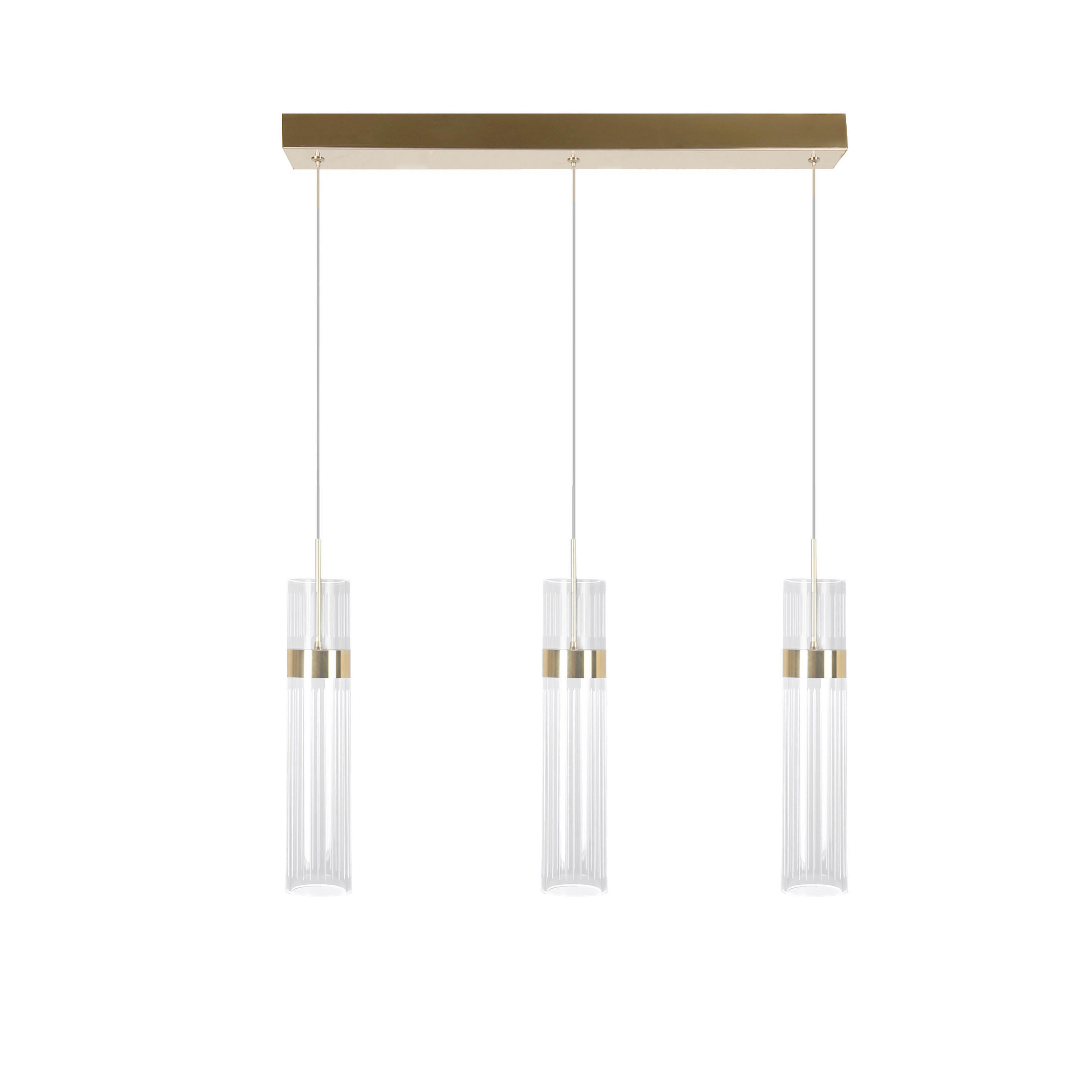 XXXLutz Led-Hängeleuchte Ambiente Gold 60x120 cm