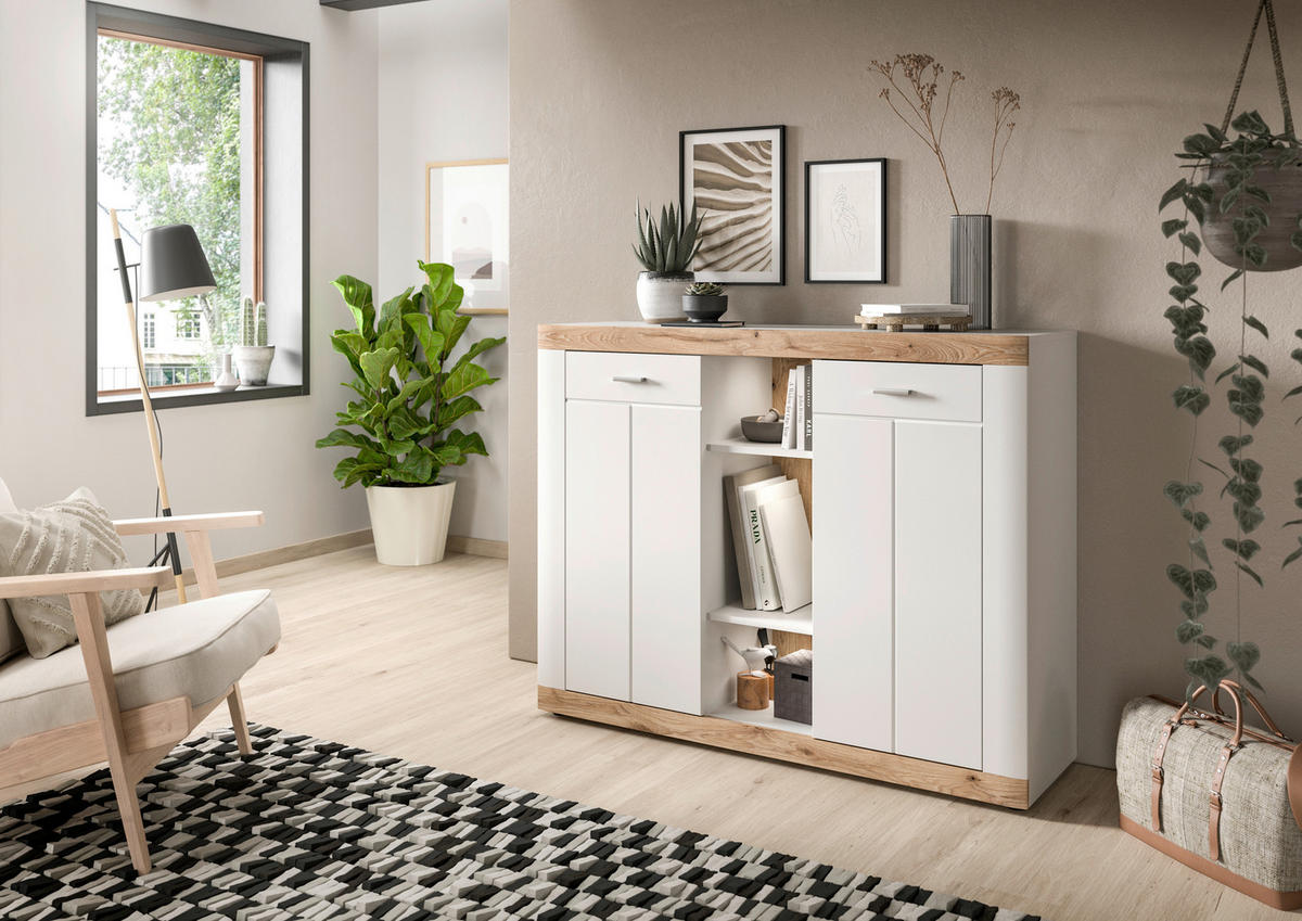 KOMMODE  in 104/131/40 cm  - KONVENTIONELL, Holzwerkstoff/Kunststoff (104/131/40cm) - MID.YOU
