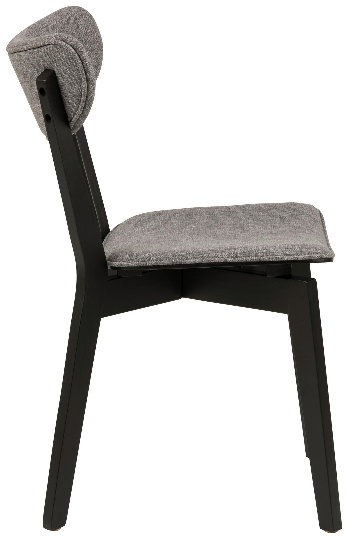 STOL flatväv  - svart/grå, Klassisk, trä/textil (45/78/55cm) - Best Price