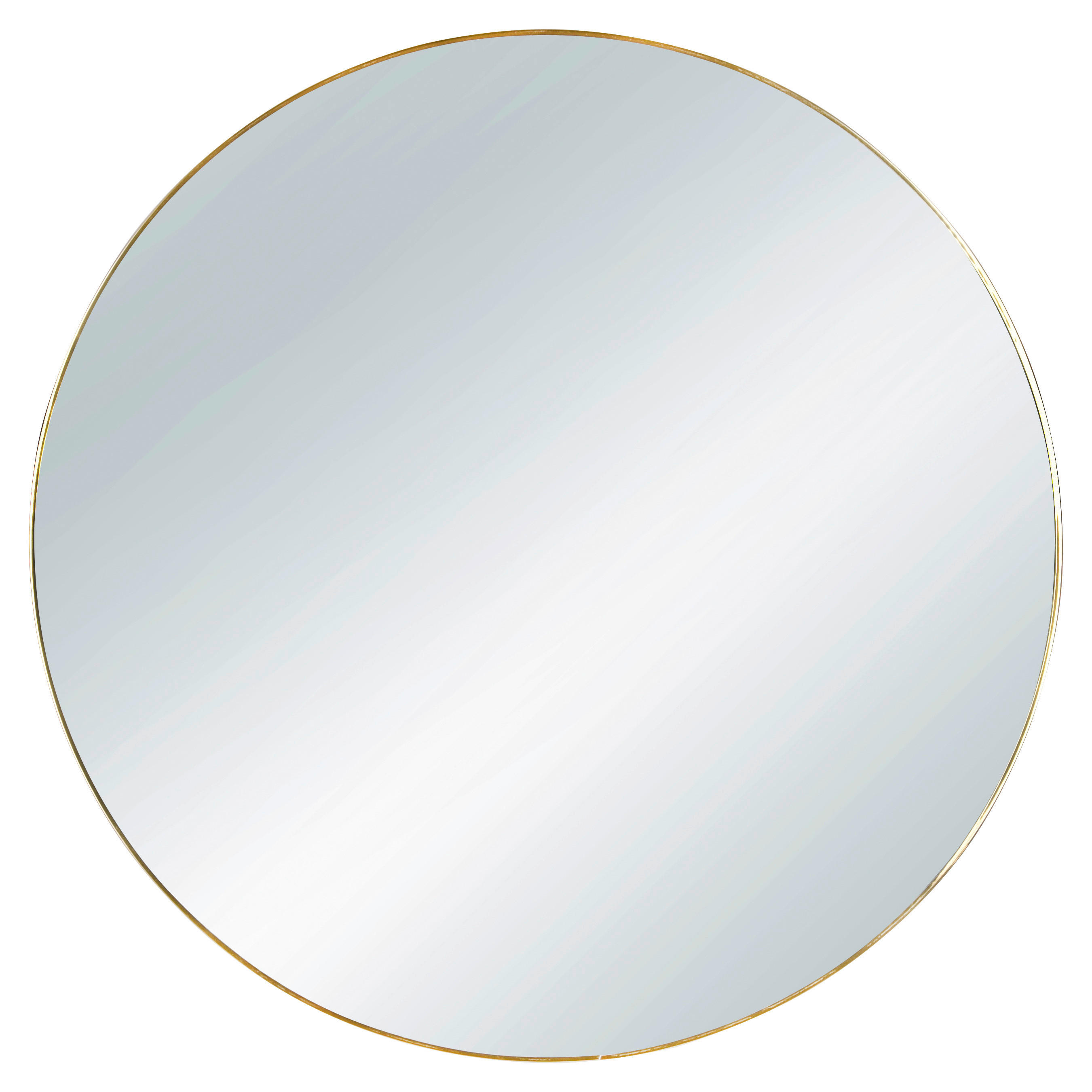 WANDSPIEGEL  - Goldfarben, KONVENTIONELL, Glas/Metall (50cm)