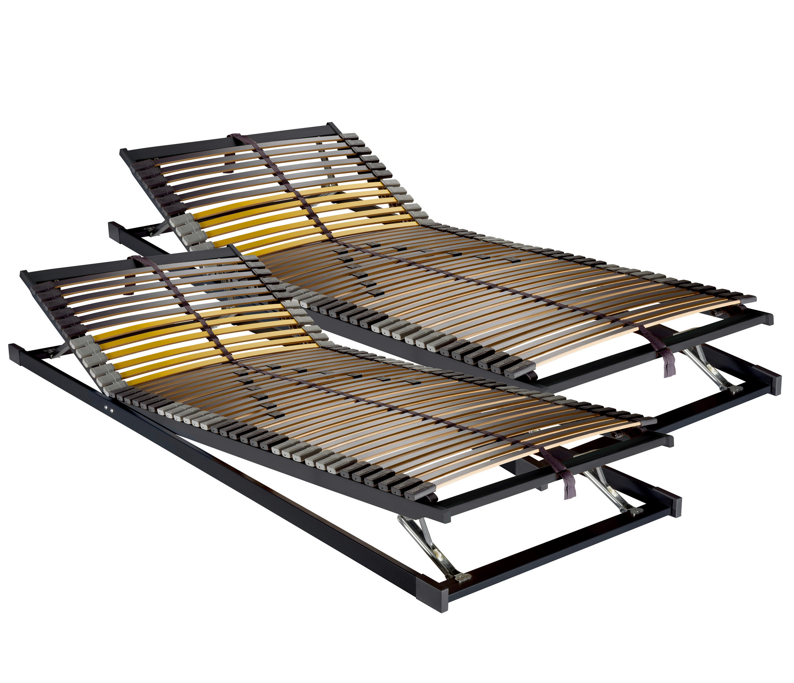 LATTENROSTSET 180/200 cm  - Anthrazit/Gelb, Basics, Holz/Kunststoff (180/200cm) - Novel