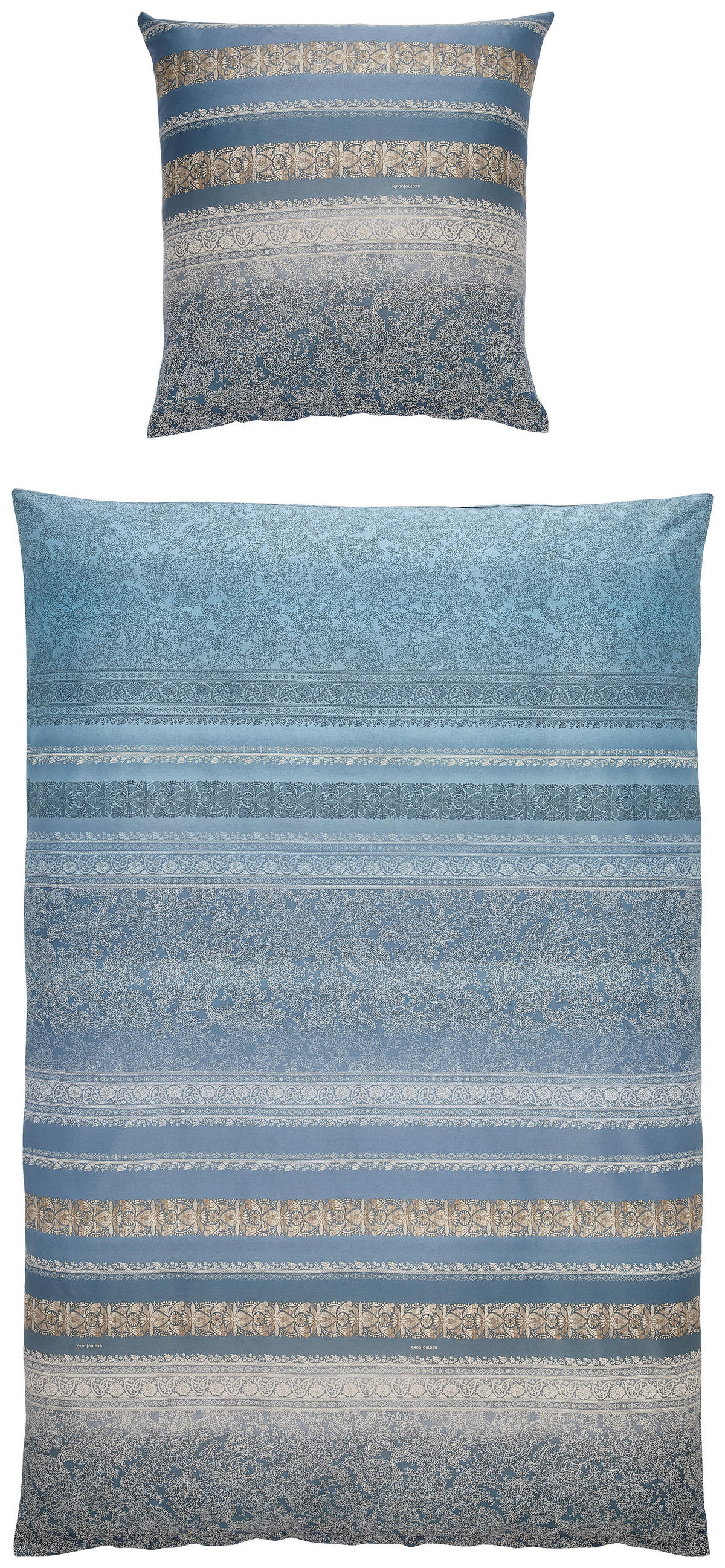 BETTWÄSCHE Satin 135/200 cm  - Hellgrau, KONVENTIONELL, Textil (135/200cm) - Bassetti