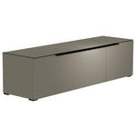 LOWBOARD Grau, Schwarz  160/43/45 cm  - Schwarz/Grau, Design, Glas/Holzwerkstoff (160/43/45cm) - Moderano