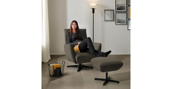 SESSEL in Teddystoff Dunkelbraun  - Dunkelbraun/Schwarz, Design, Textil/Metall (60/94/86cm) - Dieter Knoll