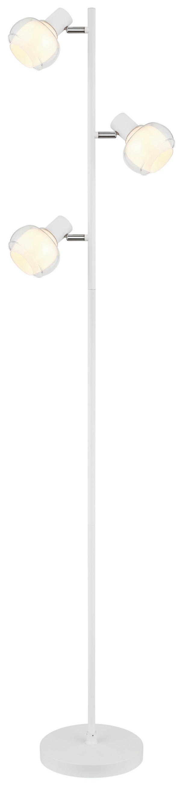 STEHLEUCHTE 25/23/154 cm    - Klar/Opal, Design, Glas/Metall (25/23/154cm) - Globo