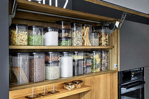 VORRATSDOSE PANTRY 0,4 L  - Edelstahlfarben/Transparent, Basics, Glas/Kunststoff (11/11/7,5cm) - Gefu