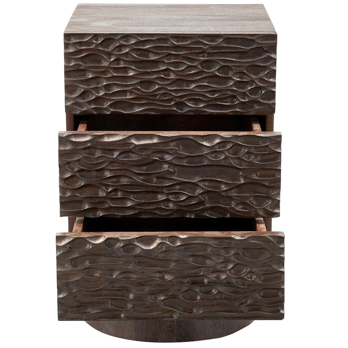 NACHTTISCH  in Mangoholz Walnussfarben  - Walnussfarben, Design, Holz (40/37/63,5cm) - Livetastic