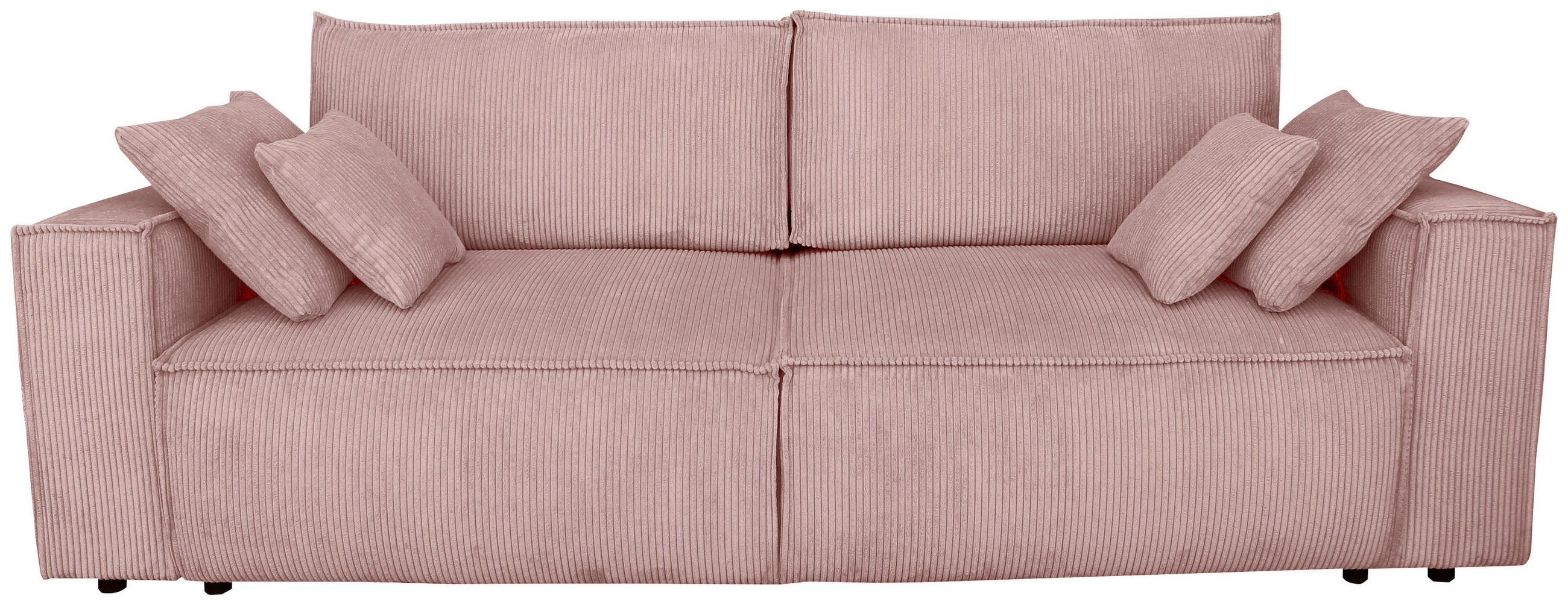 SCHLAFSOFA Cord Rosa  - Schwarz/Rosa, KONVENTIONELL, Kunststoff/Textil (240/89/100cm) - Carryhome