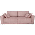 SCHLAFSOFA Cord Rosa  - Schwarz/Rosa, KONVENTIONELL, Kunststoff/Textil (240/89/100cm) - Carryhome