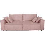 SCHLAFSOFA Cord Rosa  - Schwarz/Rosa, KONVENTIONELL, Kunststoff/Textil (240/89/100cm) - Carryhome