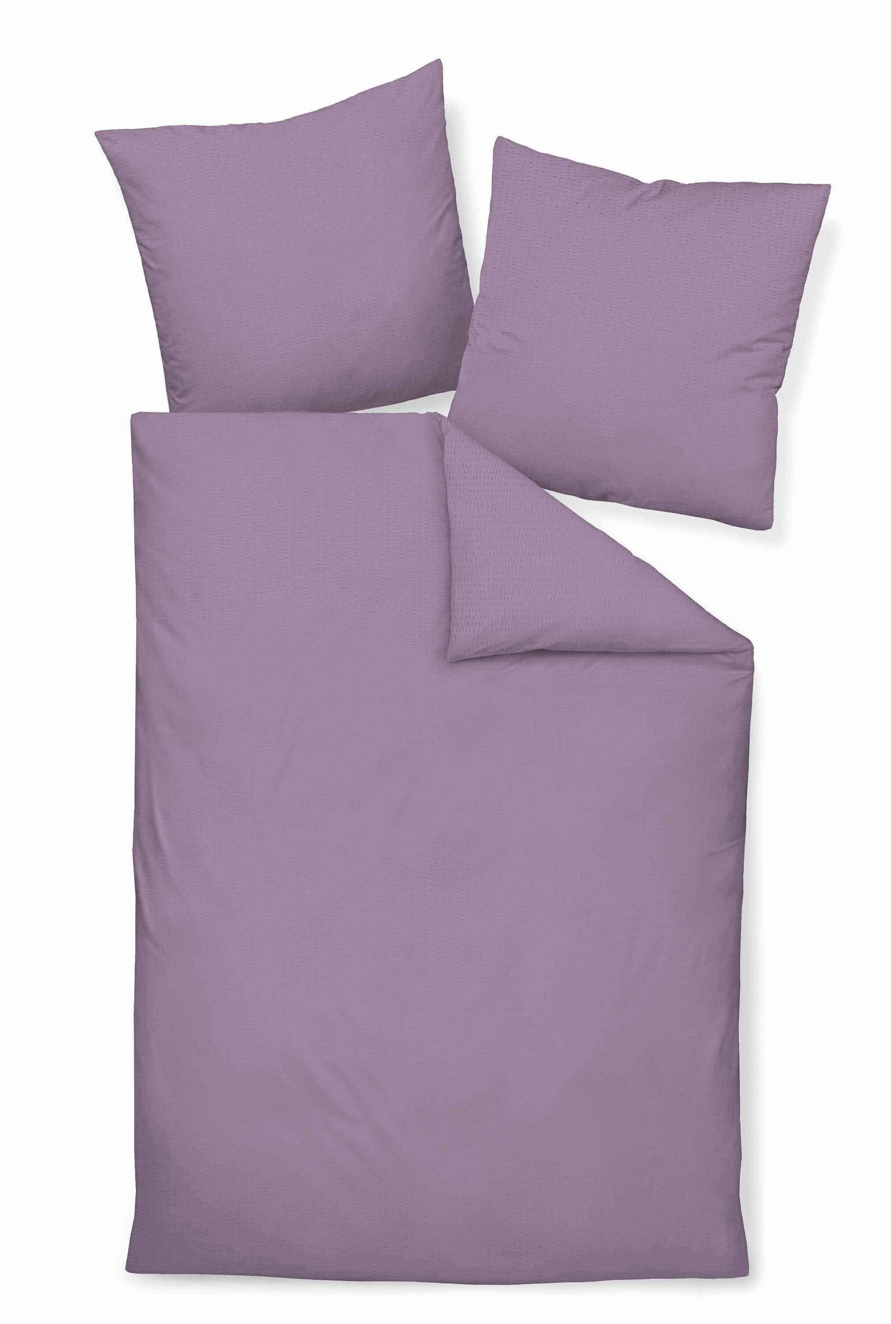 BETTWÄSCHE Seersucker 135/200 cm  - Lila/Flieder, Basics, Textil (135/200cm) - Janine