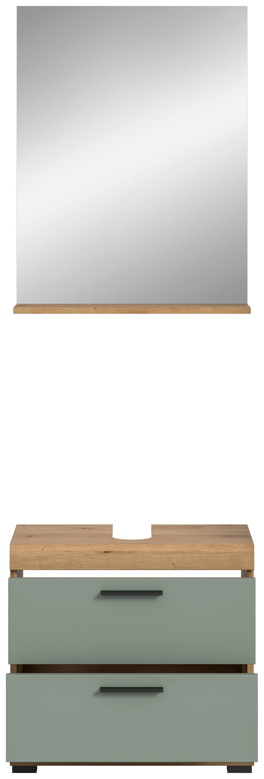 KOUPELNA šalvějově zelená  - černá/šalvějově zelená, Moderní, kompozitní dřevo/plast (60cm) - MID.YOU