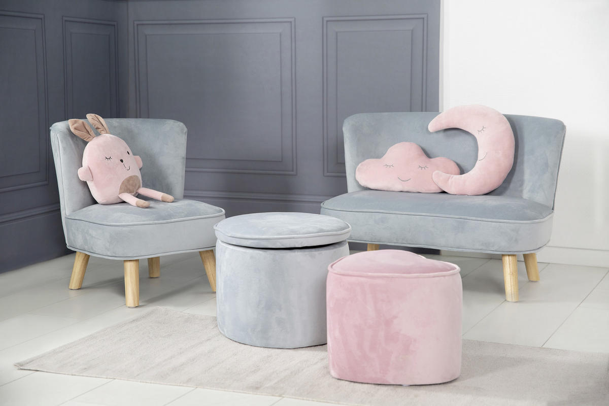 KINDERSOFA - Hellblau, Basics, Textil (70/50/48cm) - Roba