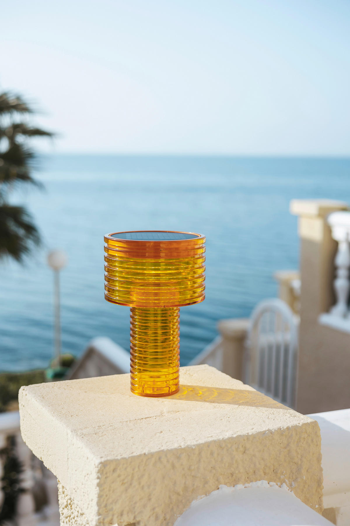 AKKU-TISCHLEUCHTE Ambar 16/25 cm   - Orange, MODERN, Kunststoff (16/25cm) - New Garden
