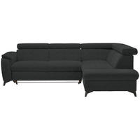 ECKSOFA in Webstoff Anthrazit  260/203 cm  - Anthrazit/Schwarz, Design, Textil/Metall (260/203cm) - Stylife
