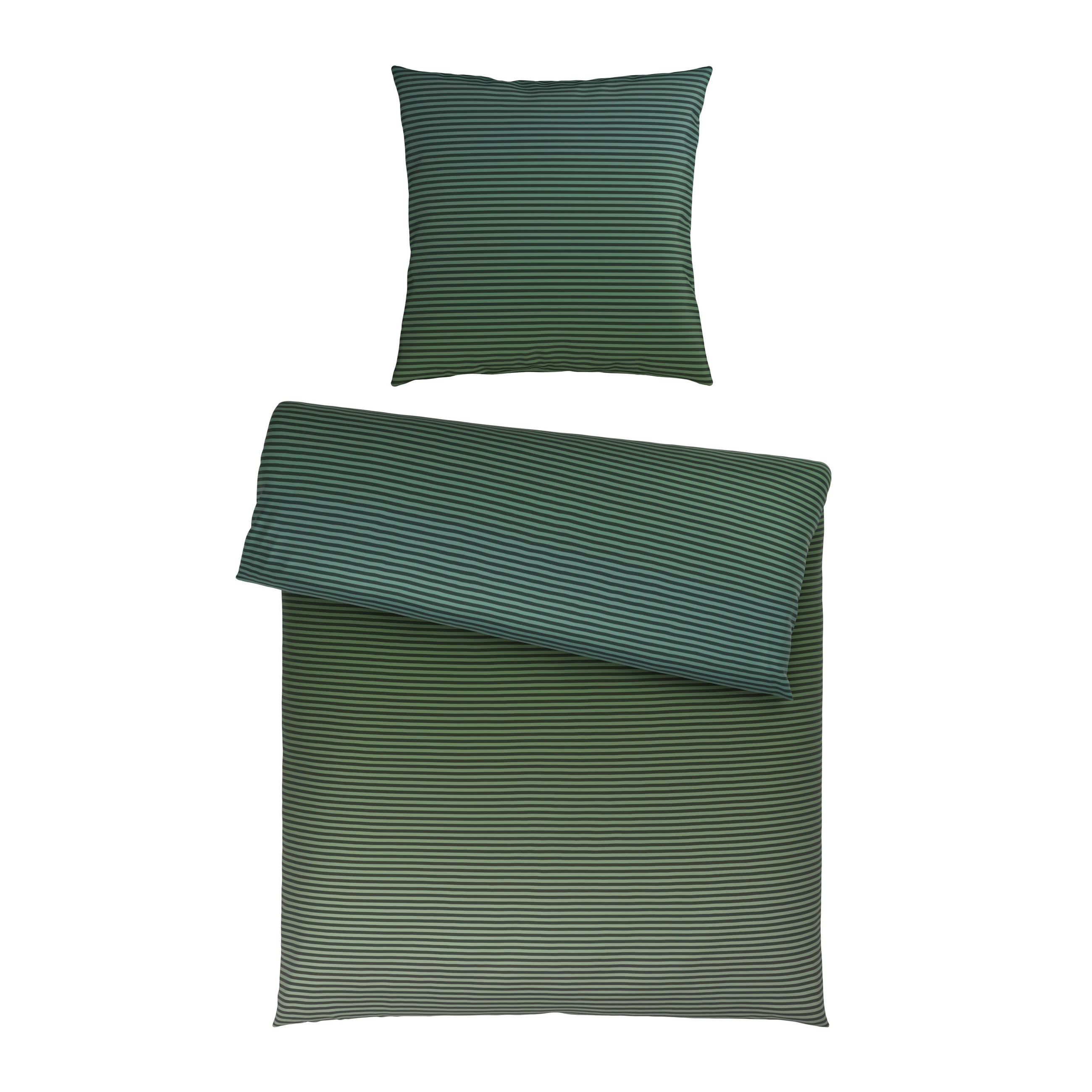 BETTWÄSCHE Satin 135/200 cm  - Salbeigrün, Textil (135/200cm) - Novel