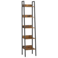 NÁSTENNÁ KNIŽNICA, hnedá, čierna, 33.8/170/30 cm - hnedá/čierna, Basics, kompozitné drevo (33.8/170/30cm) - Boxxx