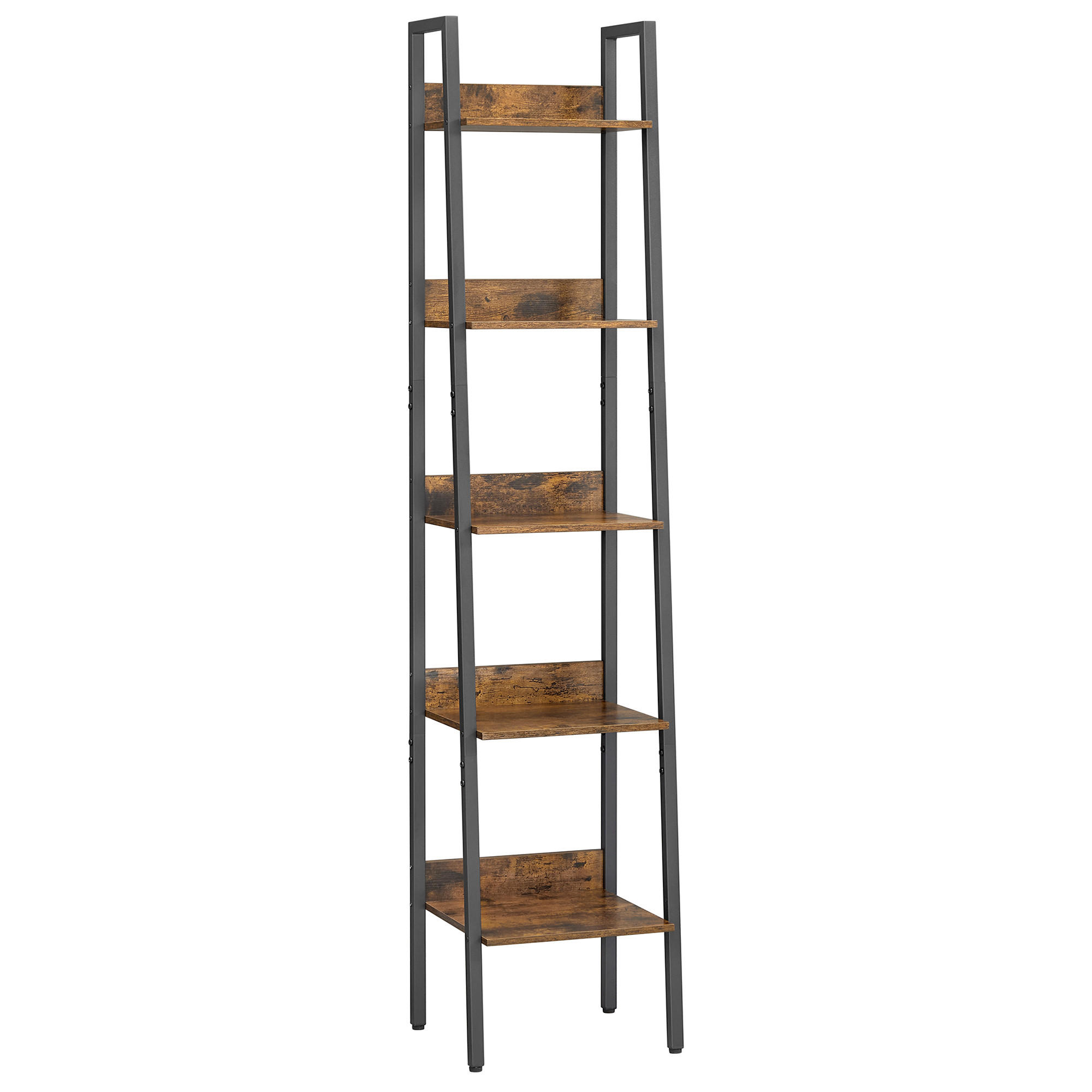 E-shop Boxxx NÁSTENNÁ KNIŽNICA, hnedá, čierna, 33.8/170/30 cm