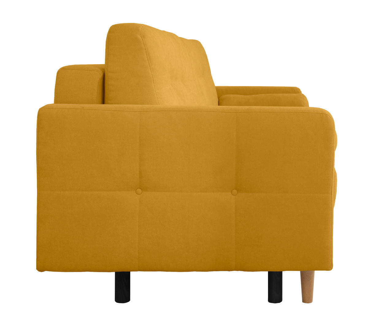 SCHLAFSOFA in Gelb  - Gelb/Buchefarben, Design, Holz/Textil (222/93/99cm) - MID.YOU