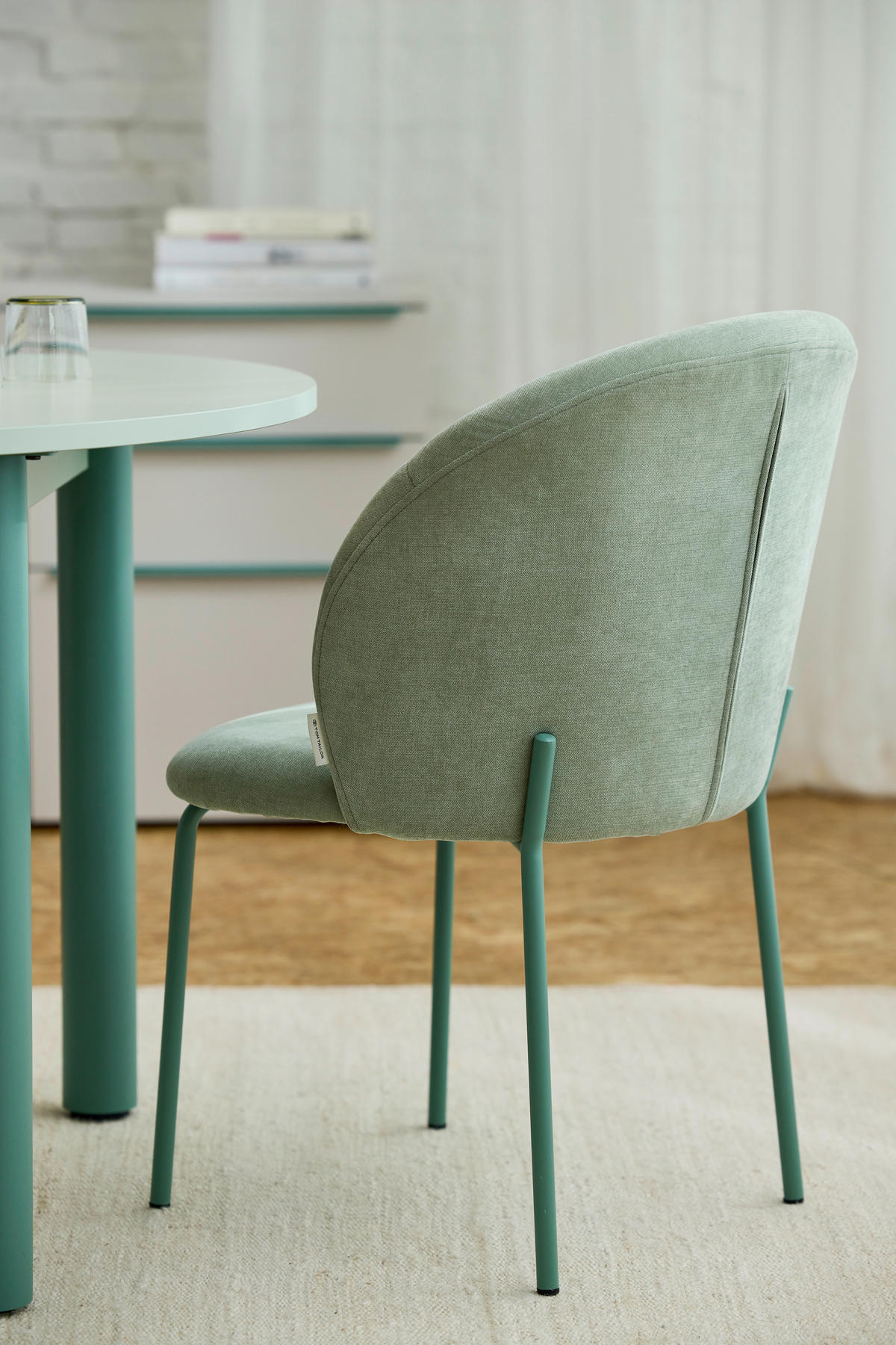 STUHL  in Stahl Chenille Metall, Textil  - Salbeigrün, Basics, Textil/Metall (51/83/59cm) - Tom Tailor