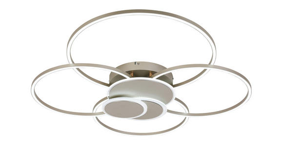 LED-DECKENLEUCHTE 90,5/81/9,5 cm   - Chromfarben/Champagner, Design, Kunststoff/Metall (90,5/81/9,5cm) - Novel