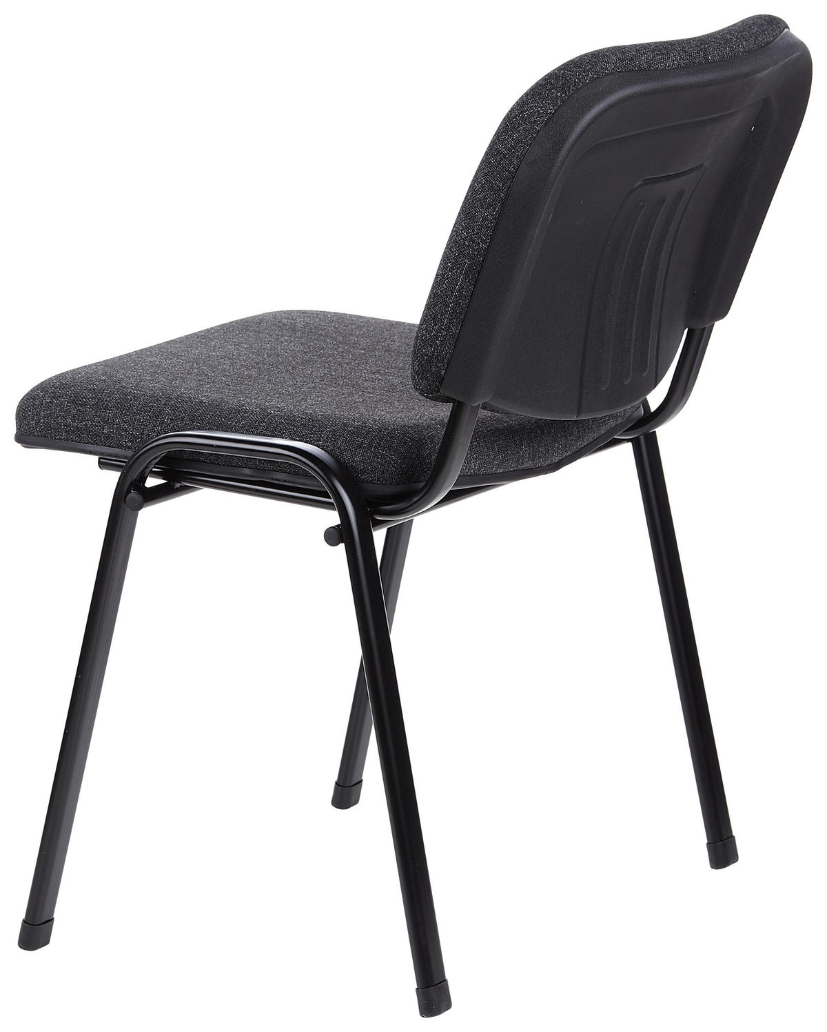 SADA KONFERENČNÍCH ŽIDLÍ 4 ks - černá/antracitová, Basics, kov/textil (58/84/48cm) - MID.YOU