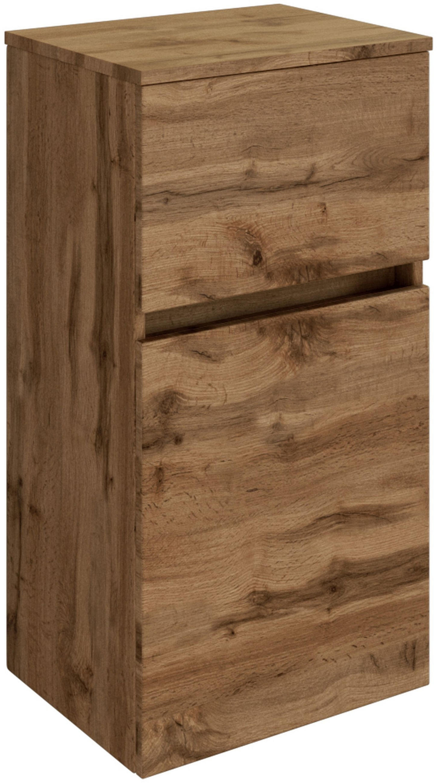 UNTERSCHRANK 40/79/35 cm   - Silberfarben/Eiche Wotan, Natur, Holzwerkstoff/Kunststoff (40/79/35cm) - Held