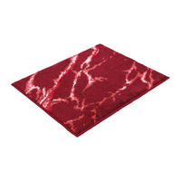 BADTEPPICH Marble Rot 50/60 cm  - Rot, Basics, Textil (50/60cm) - Vossen