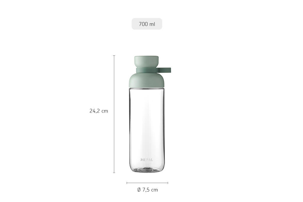 UNIVERSALFLASCHE Vita  - Salbeigrün, KONVENTIONELL, Kunststoff (9/7,5/24,2cm) - Mepal
