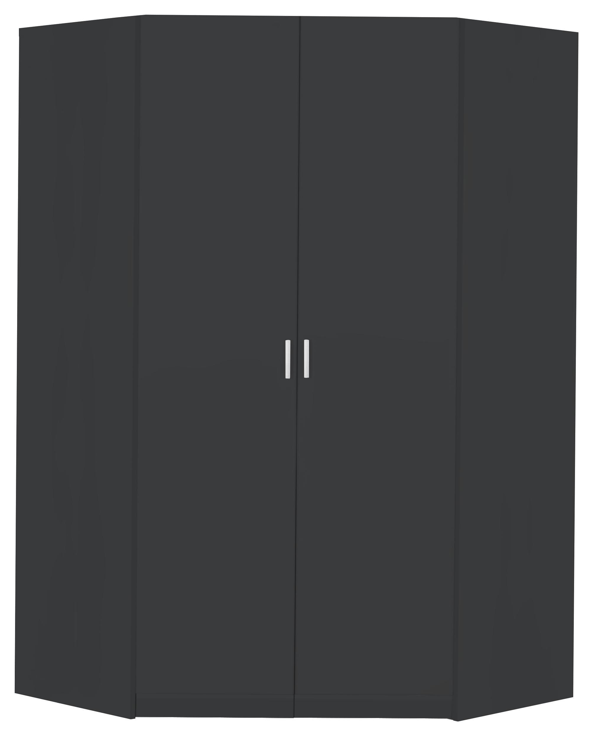 Begehbarer Eckschrank in Grau