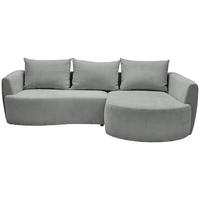 ECKSOFA in Chenille Grau  - Schwarz/Grau, MODERN, Kunststoff/Textil (287/179cm) - Carryhome