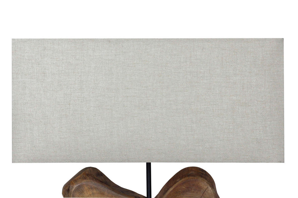 TISCHLEUCHTE 49/50/20 cm   - Schwarz/Weiß, Design, Holz/Textil (49/50/20cm) - P & B