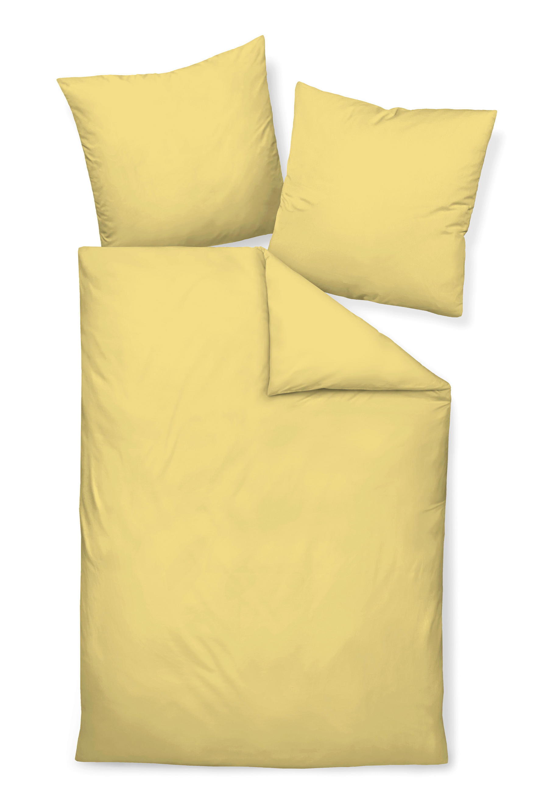 BETTWÄSCHE Giacomo Makosatin 135/200 cm  - Gelb, Basics, Textil (135/200cm) - Janine